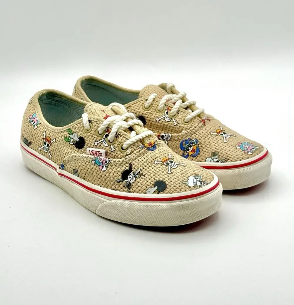 VANS One Piece Straw Hat Crew Authentic Skate Shoes M 5.5 / W 7 Pre Owned